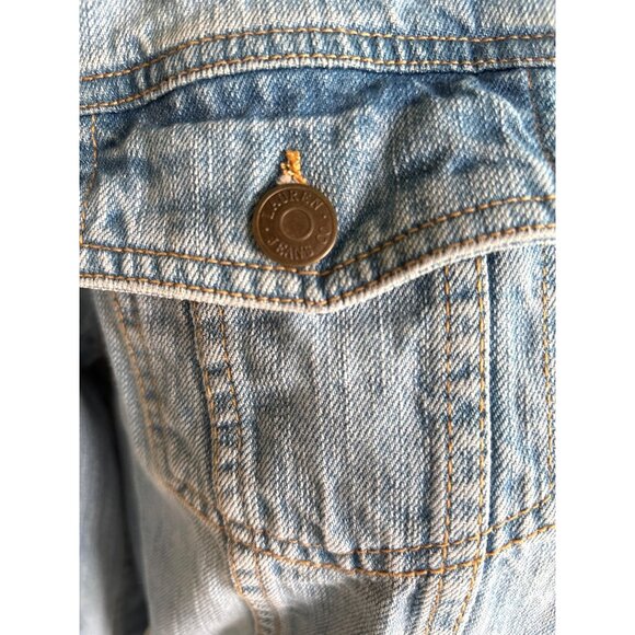 Ralph Lauren Jeans Co LRL Jean Jacket Size Medium Light Wash 100% Cotton Boho - Picture 3 of 9
